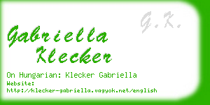 gabriella klecker business card